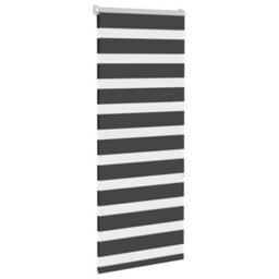 Berkfield Modern Zebra Blind Black 65X150 Cm Fabric Width 60.9 Cm Polyester - thumbnail 3
