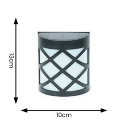 Valuelights Pack Of 4 - Black Diamond Solar Fence Lights, Solar Wall Light For Posts, Patio Outdoor Garden Lighting Warm White - thumbnail 7