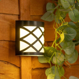 Valuelights Pack Of 4 - Black Diamond Solar Fence Lights, Solar Wall Light For Posts, Patio Outdoor Garden Lighting Warm White - thumbnail 4