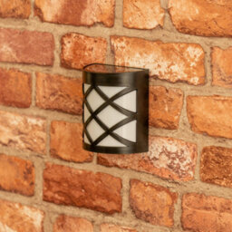 Valuelights Pack Of 4 - Black Diamond Solar Fence Lights, Solar Wall Light For Posts, Patio Outdoor Garden Lighting Warm White - thumbnail 6