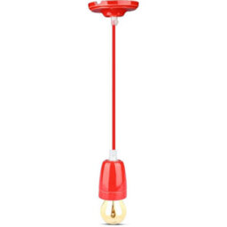 V-Tac Vt3807 High Frequency Porcelain Lamp E27 Holder Red (Vt-7998)