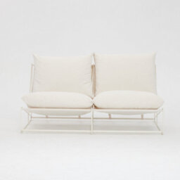 Home Detail Marina Steel 2 Seater Garden Chair, White - thumbnail 4