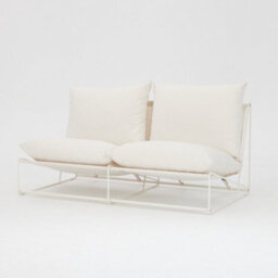 Home Detail Marina Steel 2 Seater Garden Chair, White - thumbnail 5