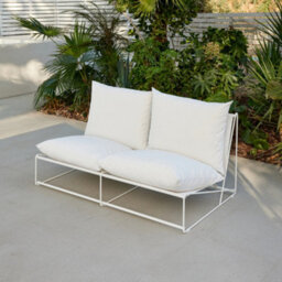 Home Detail Marina Steel 2 Seater Garden Chair, White - thumbnail 2