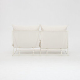 Home Detail Marina Steel 2 Seater Garden Chair, White - thumbnail 8