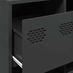 Berkfield Sideboard Black 135X39X103.5 Cm Cold-Rolled Steel - thumbnail 9