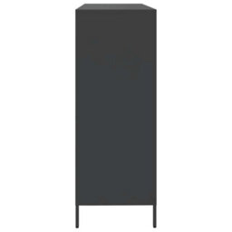 Berkfield Sideboard Black 135X39X103.5 Cm Cold-Rolled Steel - thumbnail 6