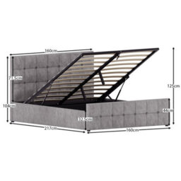 Lassic Vida Designs Valentina Crushed Velvet Silver Ukfr 5Ft King Size Ottoman Bed Frame, 200 X 150Cm - thumbnail 3