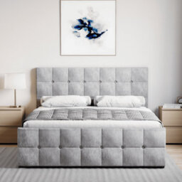 Lassic Vida Designs Valentina Crushed Velvet Silver Ukfr 5Ft King Size Ottoman Bed Frame, 200 X 150Cm - thumbnail 6