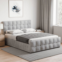 Lassic Vida Designs Valentina Crushed Velvet Silver Ukfr 5Ft King Size Ottoman Bed Frame, 200 X 150Cm - thumbnail 4