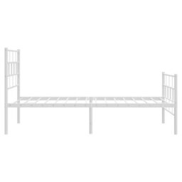 Berkfield Metal Bed Frame With Headboard And Footboard White 107X203 Cm - thumbnail 6