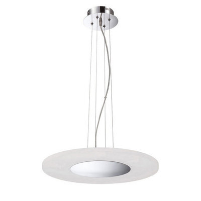 Luminosa Lighting Luminosa Notte Pendant 28W Led Round 3000K, 1800Lm, Polished Chrome/frosted Acrylic - image 1