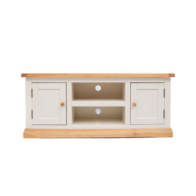 Cabinet Bits Trevi Off White 2 Door Tv Cabinet Wood Knob - image 1
