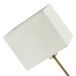 Happy Homewares Contemporary Antique Brass Bedside Table Lamp With White Cotton Fabric Shade - thumbnail 8