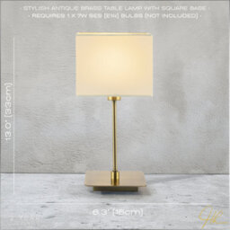 Happy Homewares Contemporary Antique Brass Bedside Table Lamp With White Cotton Fabric Shade - thumbnail 6