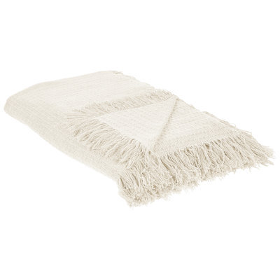 Beliani Bedspread Yerbent Cotton 220 X 240 Cm Off-White - image 1
