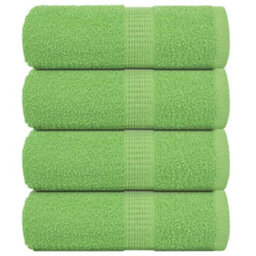 Berkfield Wash Towels 4 Pcs Frogn Apple Green 30X30 Cm 100% Cotton
