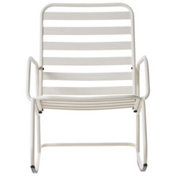 Beliani Garden Rocking Chair Turi Metal Off-White - thumbnail 4