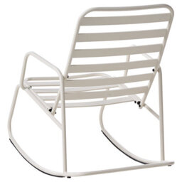 Beliani Garden Rocking Chair Turi Metal Off-White - thumbnail 5