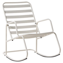 Beliani Garden Rocking Chair Turi Metal Off-White - thumbnail 6
