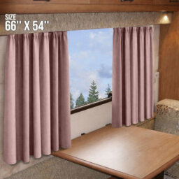 Oxford Homeware Eyelet Linen Effect Curtains Blush Pink Fully Lined 100% Blackout Thermal Insulated Curtain Pair (W)168Cmx(L)137Cm - thumbnail 3