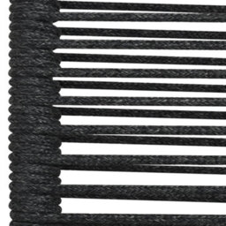 Walplus 3 Piece Garden Dining Set Cotton Rope And Steel Black - thumbnail 9