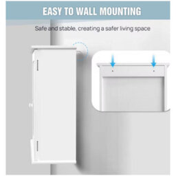 White Wall Mounted Storage Cabinet Bathroom Cupboard 6 Adjustable Shelves - thumbnail 3