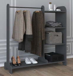 Vcm Wardrobe Lempu H Anthracite W. 106 X H. 110 X D. 35 Cm - thumbnail 3