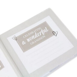 Happy Homewares Modern Special Grandson Photo Album With Gold Foil Text - Holds 80 4X6 Pictures - thumbnail 2