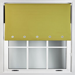 Furnished Made To Measure Blackout Roller Blinds With Round Eyelets And Metal Fittings - Green (W)60Cm (L)165Cm