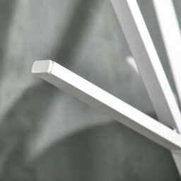 Homcom 180Cm Free Standing Coat Rack Metal Shelf Holder Stand Hat Hanger White - thumbnail 9