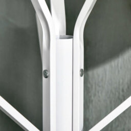 Homcom 180Cm Free Standing Coat Rack Metal Shelf Holder Stand Hat Hanger White - thumbnail 8