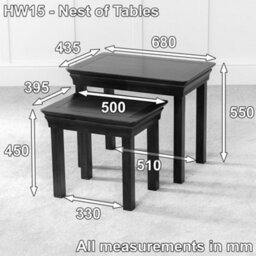 The Furniture Market French Hardwood Mahogany Stained Nest Of 2 Tables - thumbnail 9