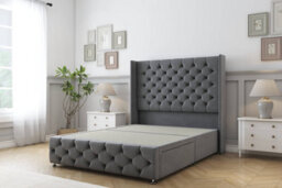 "Comfort Emily Armour Coniston Divan Bed Set No Drawers - 54"" Wingback & 12"" Footboard 4' Small Double" - thumbnail 3