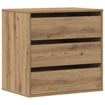 Berkfield Classic Corner Chest Of Drawers Artisian Oak 60X41X58 Cm Engineered Wood