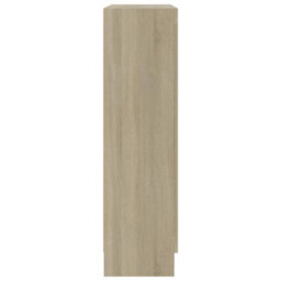 Vidaxl Vitrine Cabinet Sonoma Oak 82.5X30.5X115 Cm Engineered Wood - thumbnail 7