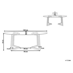 Beliani Coffee Table Fresno Glass Silver - thumbnail 3