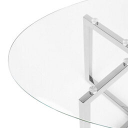 Beliani Coffee Table Fresno Glass Silver - thumbnail 7