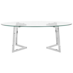 Beliani Coffee Table Fresno Glass Silver - thumbnail 4