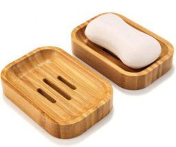 Pack Of 2 Natural Wooden Bamboo Soap Dish Storage Holder Handmade Soap Holder White Soap Dish Container