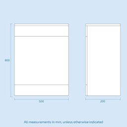 Nes Home 600mm Matte Grey 2 Drawers Vanity Unit, Back To Wall Toilet - thumbnail 8