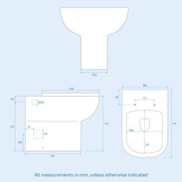 Nes Home 600mm Matte Grey 2 Drawers Vanity Unit, Back To Wall Toilet - thumbnail 9