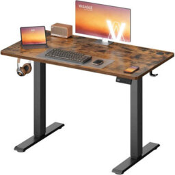 Electric Height Adjustable Office Desk With Memory Presets And Sedentary Reminder, Rustic Brown - thumbnail 7