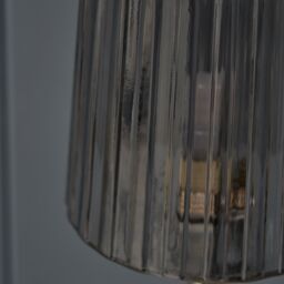 Inlight Piran Fluted Round Polished Mirrored Chrome Effect Table Lamp - thumbnail 5