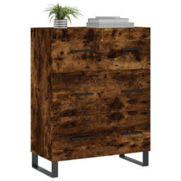 Berkfield Classic Sideboard Smoked Oak 69.5X34X90 Cm Engineered Wood - thumbnail 3