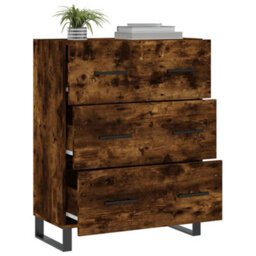 Berkfield Classic Sideboard Smoked Oak 69.5X34X90 Cm Engineered Wood - thumbnail 4