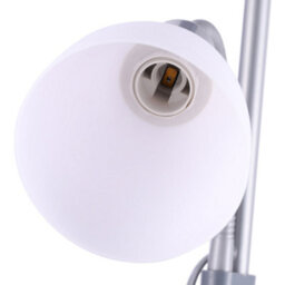 Living And Home 180 Cm Light Grey Metal E14 Base 2 Heads Floor Light Floor Lamp With Individual Switch For Bedroom Living Room - thumbnail 6