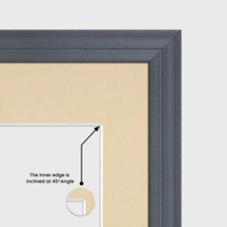 AK Frames 26X8 Dark Grey Classic Multi Photo Frame With Ivory Mount - Holds 5 Apertures (5X) 6X4 Photos - thumbnail 7