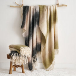 Allure Bath Fashions Ombre Faux Mohair Throw - Soft Fringed Blanket 130 X 170Cm - Grey - thumbnail 8