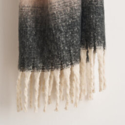 Allure Bath Fashions Ombre Faux Mohair Throw - Soft Fringed Blanket 130 X 170Cm - Grey - thumbnail 4